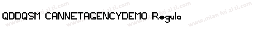 QDDQSM CANNETAGENCYDEMO Regular字体转换